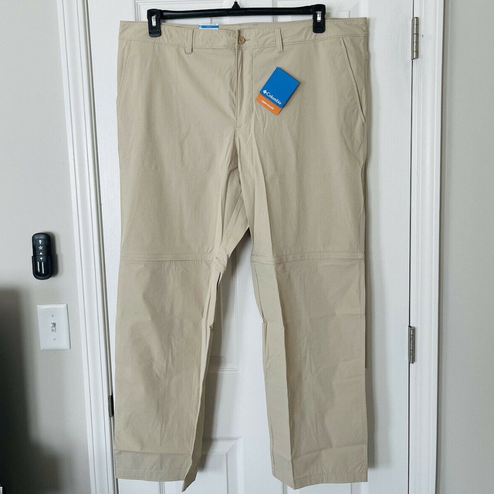 NWT Columbia Viewmont Stretch Convertible Beige Pants - 44 x 32 - Picture 8 of 10